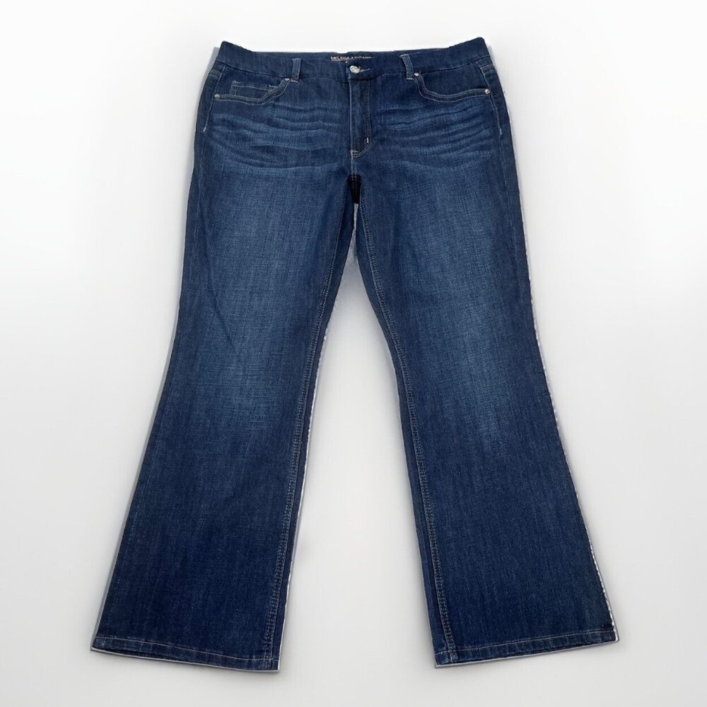 Melissa McCarthy Seven Dark Wash Slim Boot Denim Jeans Size 22